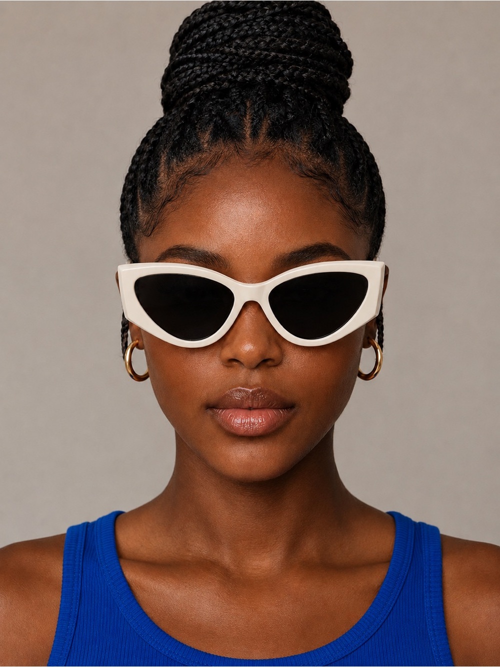 Miu Miu MU06Y Dark Grey Tinted Cat-Eye Sunglasses 54-16-142 NWOT